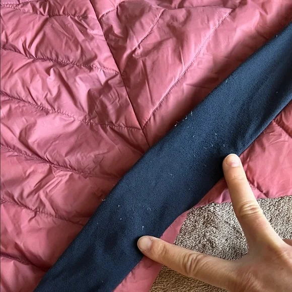 EUC - down puffer 3/4 pants - L Kari Traa Eva High Waist Capri - navy/pink - Picture 11 of 11